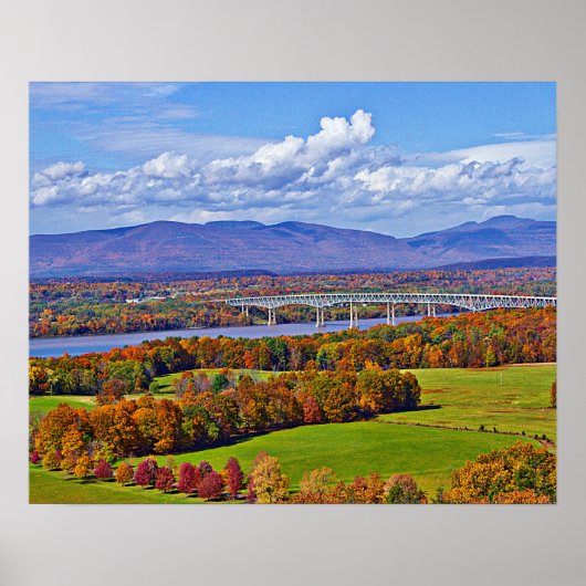 Rhinecliff Bridge in de herfst Poster (Voorkant)