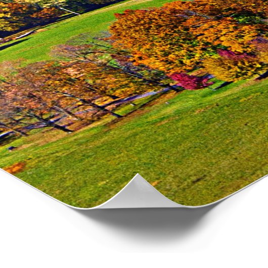 Rhinecliff Bridge in de herfst Poster (Hoek)