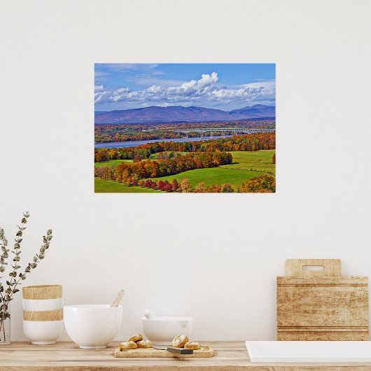 Rhinecliff Bridge in de herfst Poster (Keuken)