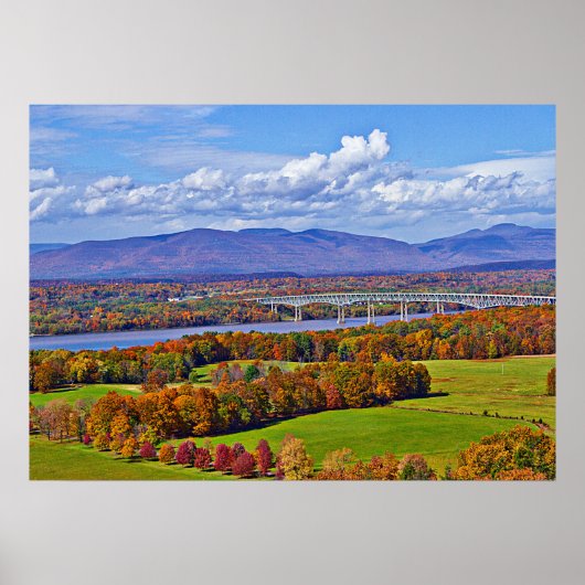 Rhinecliff Bridge in de herfst Poster (Voorkant)