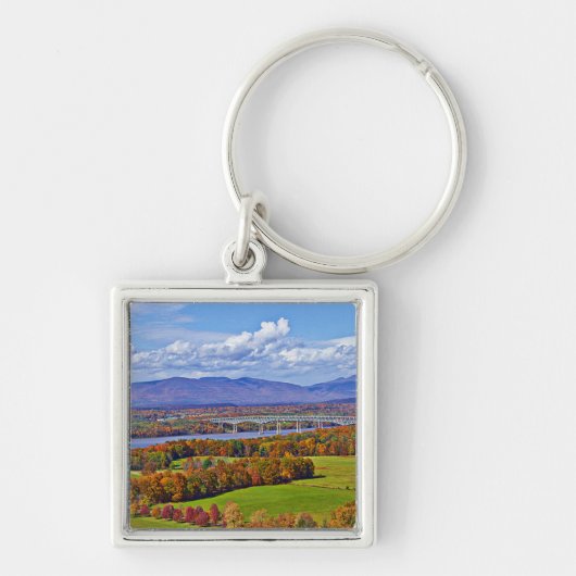 Rhinecliff Bridge in de herfst Sleutelhanger (Voorkant)