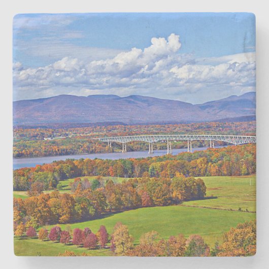 Rhinecliff Bridge in de herfst Stenen Onderzetter (Voorkant)