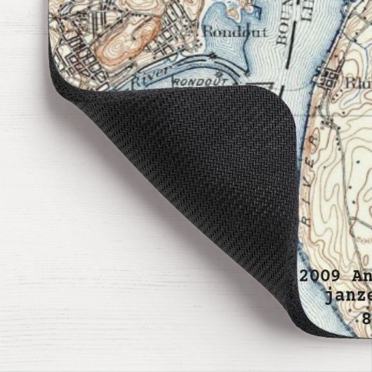 Rhinecliff Historic Map mousepad Muismat (Hoek)