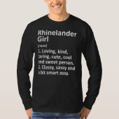 Rhinelander Girl Wi Wisconsin Funny City Home Root T-shirt (Voorkant)