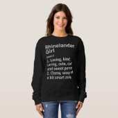 Rhinelander Girl Wi Wisconsin Funny City Home Root Trui (Voorkant volledig)