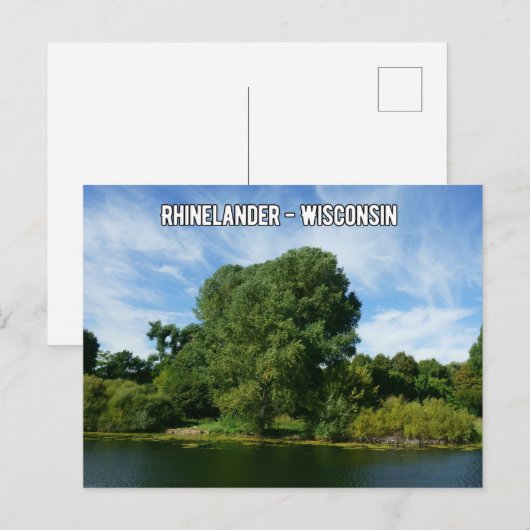 Rhinelander Wisconsin-Briefkaart Briefkaart (Voorkant / Achterkant)