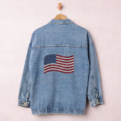 Rhinestone Amerikaanse Vlag Illustratie - Patriott Denim Jacket (Hangar)