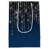 Rhinestone Bling Birthday and Name Medium Gift Bag Medium Cadeauzakje (Achterkant)