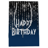 Rhinestone Bling Birthday Medium Cadeauzakje (Voorkant)