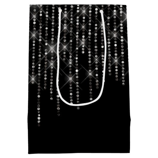 Rhinestone Bling Birthday Medium Cadeauzakje (Achterkant)