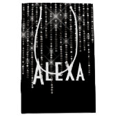 Rhinestone Bling met naam Medium Cadeauzakje (Voorkant)