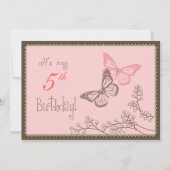 Rhinestone Butterflies Invitation Kaart (Voorkant)