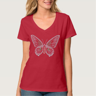 Rhinestone Butterfly Tshirt Diamonds