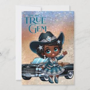 Rhinestone Cowgirl op Maat voor Elke Gelegenheid Kaart