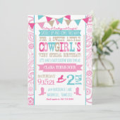 Rhinestone Cowgirl Rodeo Birthday Kaart (Staand voorkant)