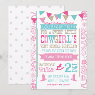 Rhinestone Cowgirl Rodeo Birthday Kaart