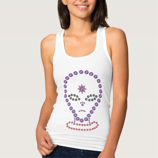 Rhinestone Design Alien Tanktop (Voorkant)