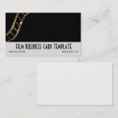 Rhinestone Design Metallic Gold Film Strip Visitekaartje (Voorkant / Achterkant)