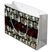 Rhinestone, diamanten, juwelen, edelsteen, robijen groot cadeauzakje (Achterkant Gekanteld)