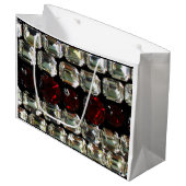 Rhinestone, diamanten, juwelen, edelsteen, robijen groot cadeauzakje (Voorkant Gekanteld)