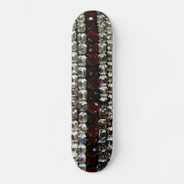 Rhinestone, diamanten, juwelen, edelsteen, robijen persoonlijk skateboard