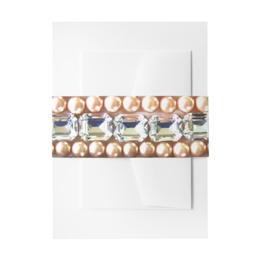 Rhinestone diamanten sieraden parels edelstenen uitnodigingen wikkel (Voorkant Voorbeeld)