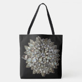 Rhinestone Diamond Bling Pattern Black Tote Bag (Voorkant)