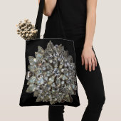 Rhinestone Diamond Bling Pattern Black Tote Bag (Dichtbij)