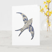 Rhinestone Diamonds Bird  Kostuum Sieraden Kaart (Gele Bloem)