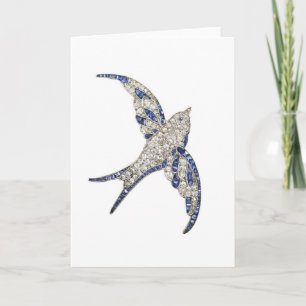 Rhinestone Diamonds Bird  Kostuum Sieraden Kaart