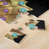 Rhinestone Golden Butterfly Legpuzzel (Zijkant)