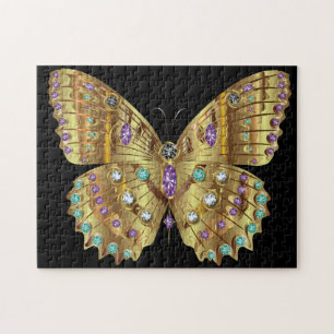 Rhinestone Golden Butterfly Legpuzzel