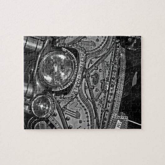 Rhinestone Harley in bw Legpuzzel (Horizontaal)