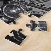 Rhinestone Harley in bw Legpuzzel (Zijkant)