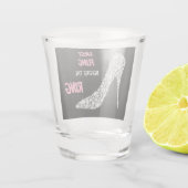 Rhinestone Heels Last Fling Shot Glas (Achterkant)