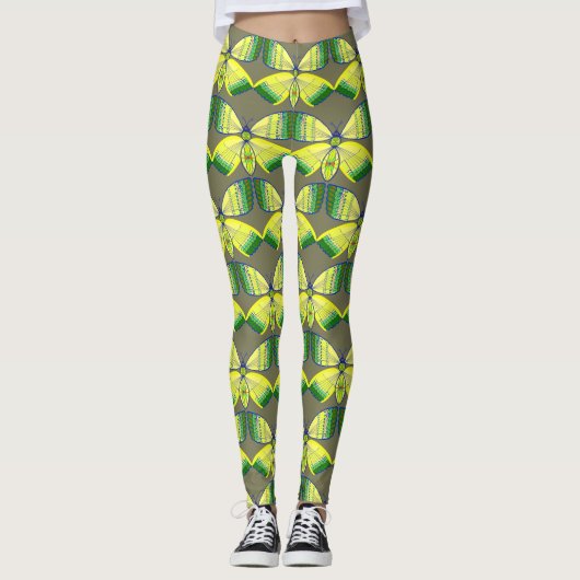 rhinestone-inspired geometric butterfly leggings (Voorkant)