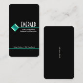 Rhinestone Jewel Blauwgroen - Rhinestone Emerald L Visitekaartje (Voorkant / Achterkant)