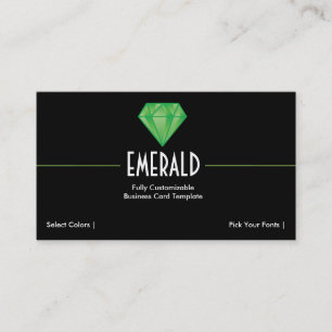 Rhinestone Jewel - Rhinestone Emerald Logo Busines Visitekaartje