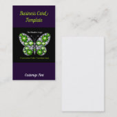 Rhinestone Jewels Emerald Butterfly Visitekaartjes (Voorkant / Achterkant)