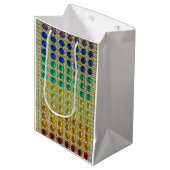 Rhinestone kleuren op faux edelstenen in sprankele medium cadeauzakje (Voorkant Gekanteld)