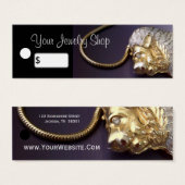  Rhinestone Leeuw Sieraden Prijs Labels Mini Visitekaartjes (Voorkant /achterkant)