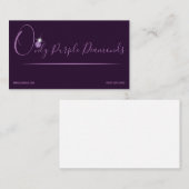 Rhinestone Logo Initiaal O Visitekaartjes Paars (Voorkant / Achterkant)