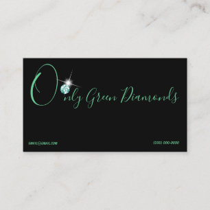 Rhinestone Logo Visitekaartjes Green