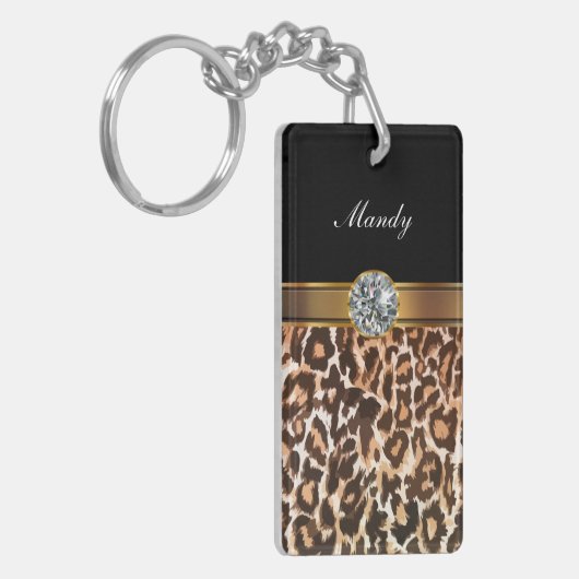 Rhinestone Monogram Sleutelhangers (Voorkant Links)