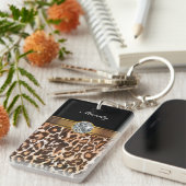 Rhinestone Monogram Sleutelhangers (Voorkant Rechts)