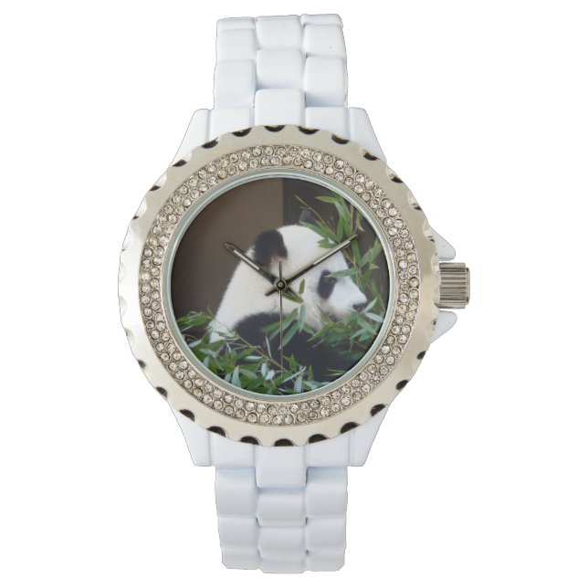 Rhinestone Panda Beer Watch, vrouwen Horloge (Voorkant)