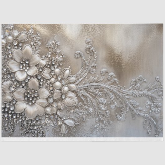 Rhinestone Patina, achtergrond Bling Tissuepapier (Voorkant)