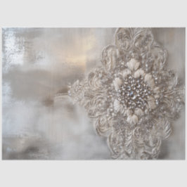 Rhinestone Patina, decoratieve zilveren achtergron Tissuepapier