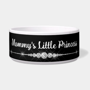 Rhinestone Princess Girl Dog Voerbakje
