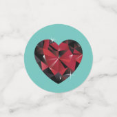 Rhinestone Red Ruby Hearts Confetti (Kleine voorkant)